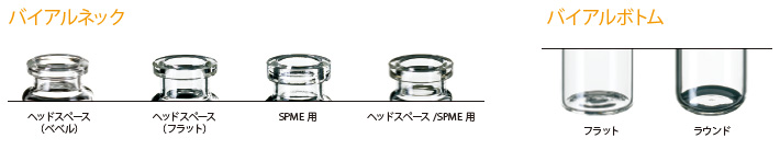 バイアルネックとバイアルボトムの説明の画像